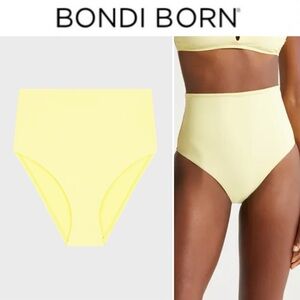 BONDI BORN Faith High Waist Bikini Bottoms  in Lemonade M 150$